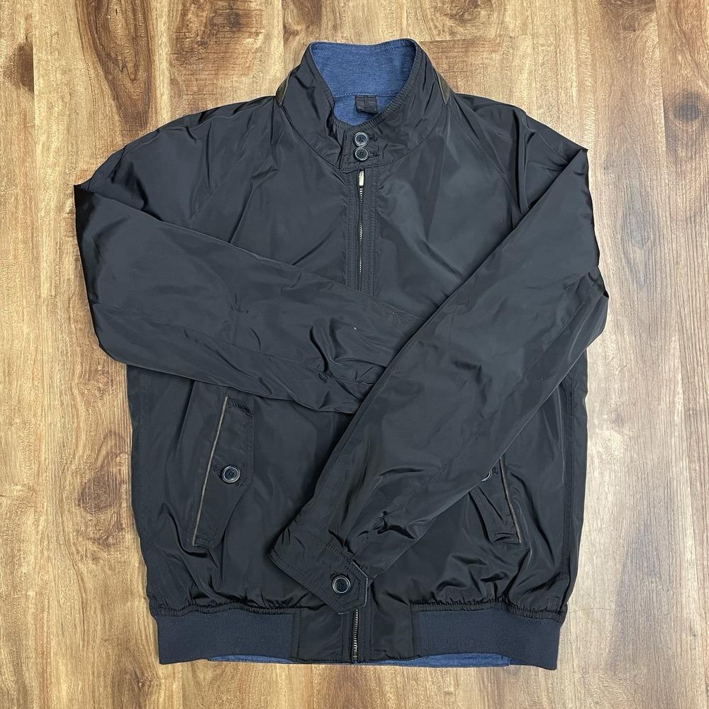 Massimo Dutti Men's Small Harrington Jacket Windbreaker Bomber Reversible